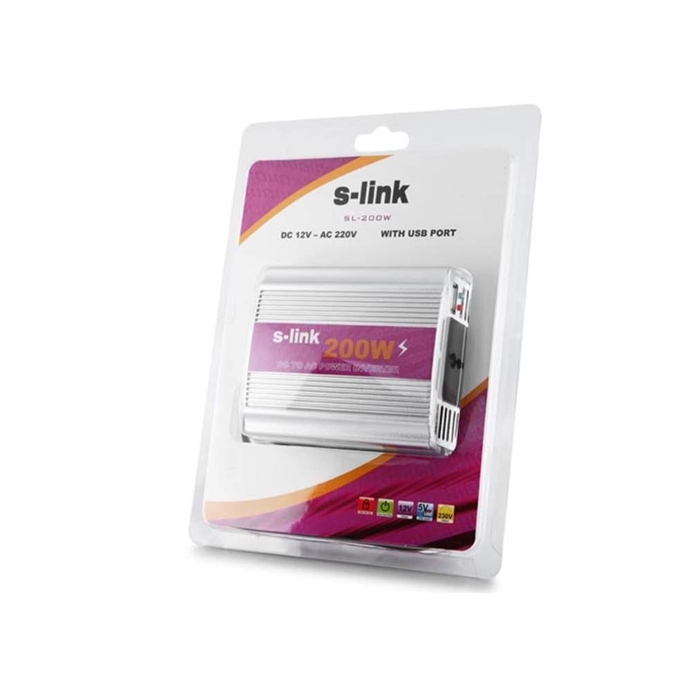 S-link SL-200W 200W Çakmaktan Power İnverter