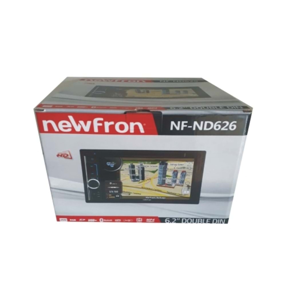 Newfron NF-ND626 6,2 İnç Doule USB/DVD/SD/BT/FM Gps Oto Teyp (kamera hediyeli)