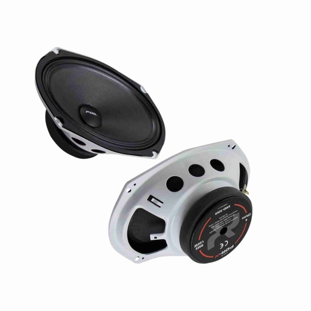 For-X XMD-3069 300 Watt 150 Rms 6x9 Oval Midrange Oto Hoparlör