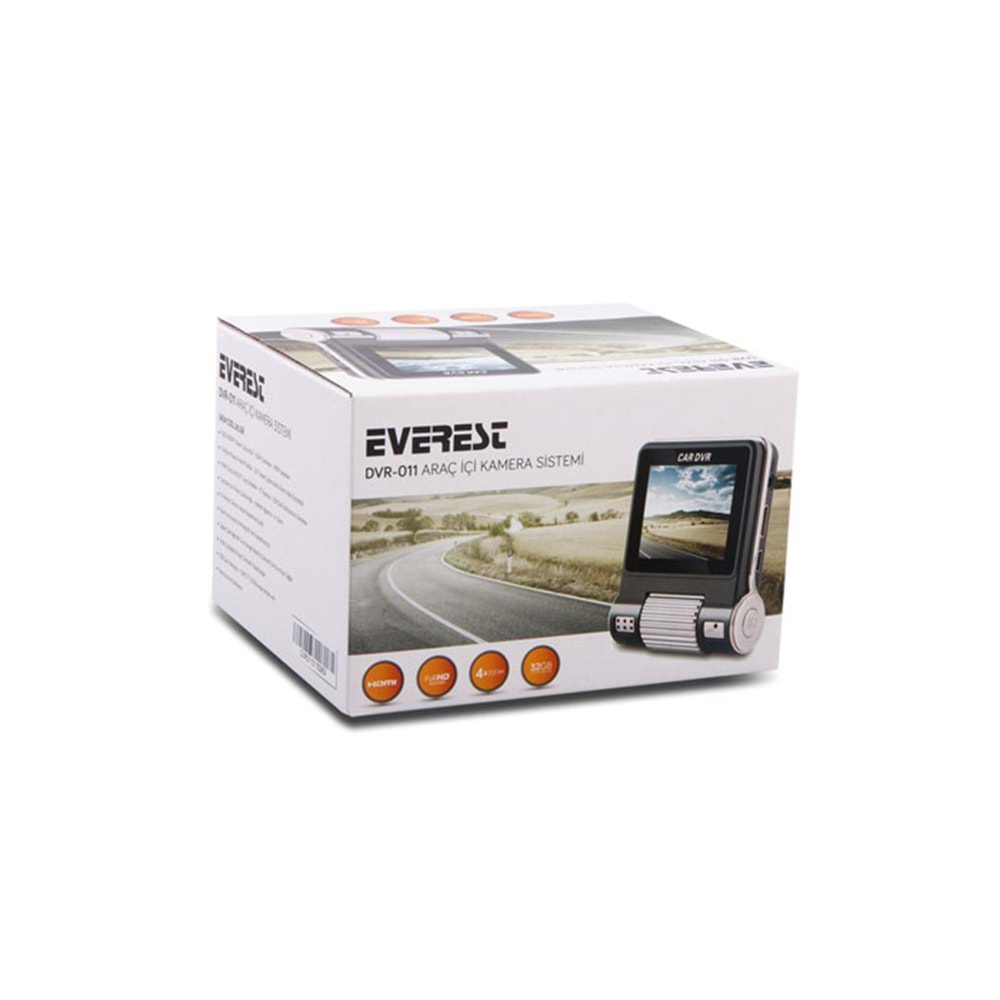 Everest DVR-011 2 Ekran HDMI-AV Çıkış 4 IR Led Araç İçi Kamera