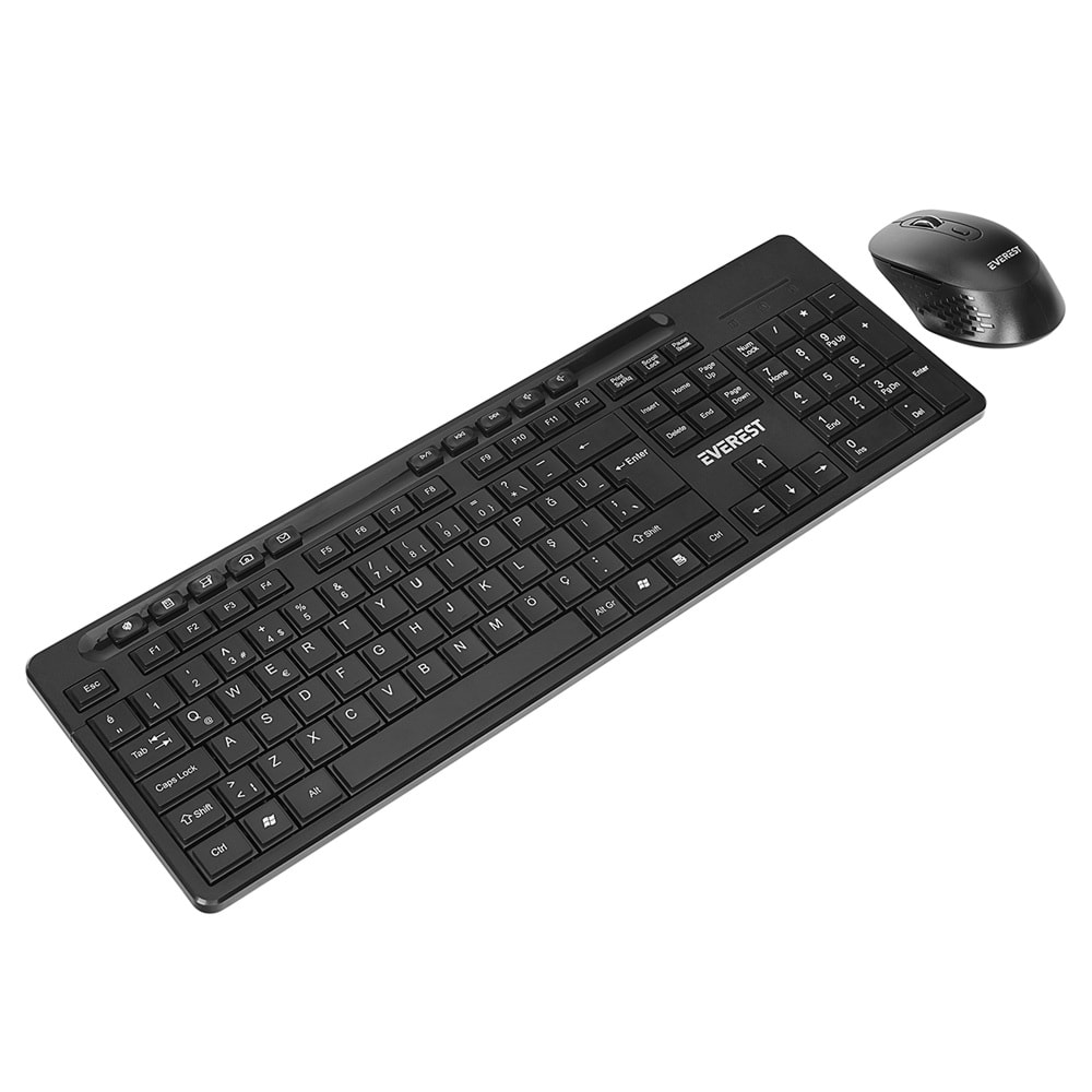 Everest KM-510 Siyah Kablosuz Q Multimedia Klavye + Mouse Set