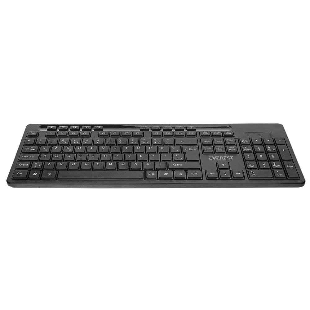 Everest KM-510 Siyah Kablosuz Q Multimedia Klavye + Mouse Set