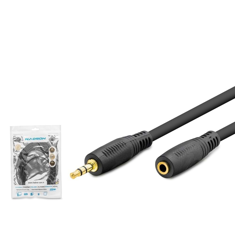 Hadron HDX1020 (4598) Aux Kablo M/F 5 mt Sarı Uç