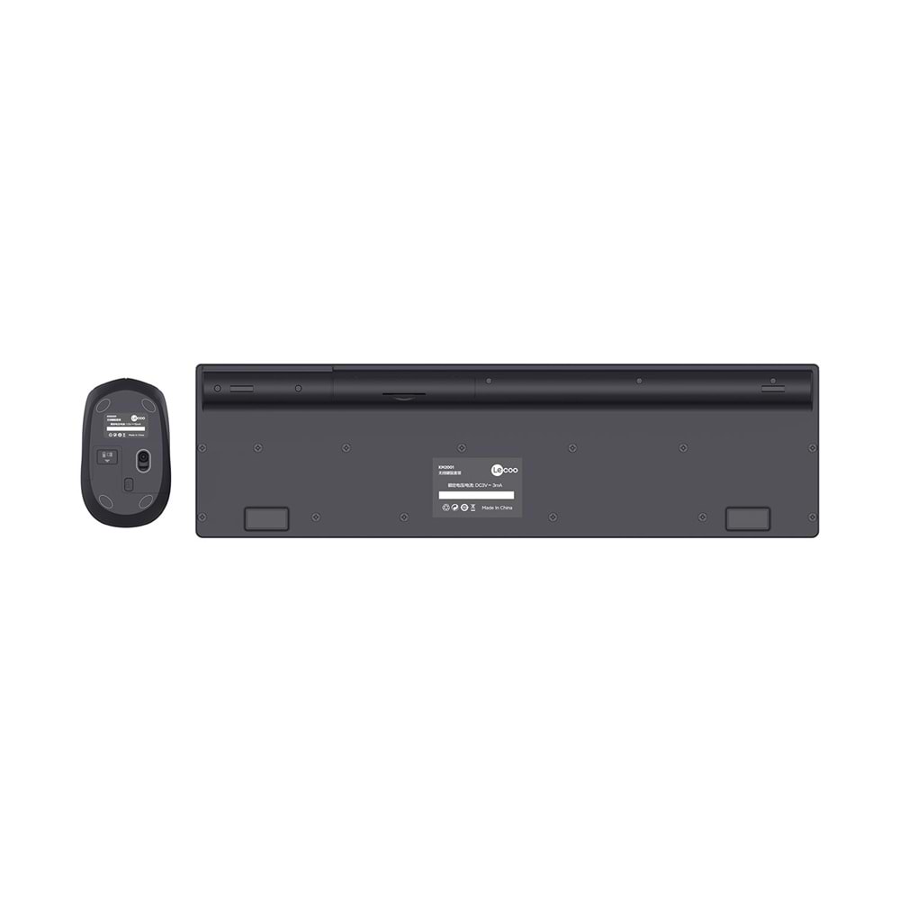 Lenovo Lecoo KM2001 Kablosuz Siyah Klavye + Mouse Set