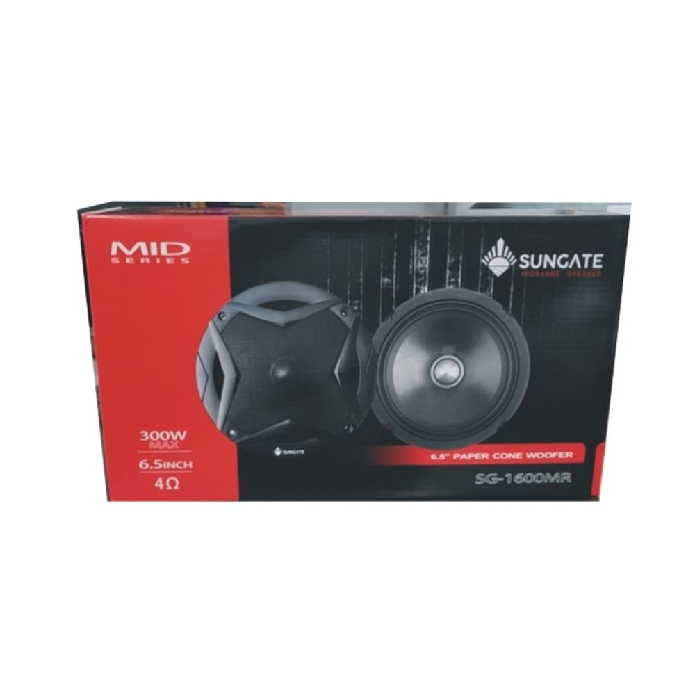 Sungate SG-1600MR 16cm 300 Watt Mıdrange Oto Hoparlör