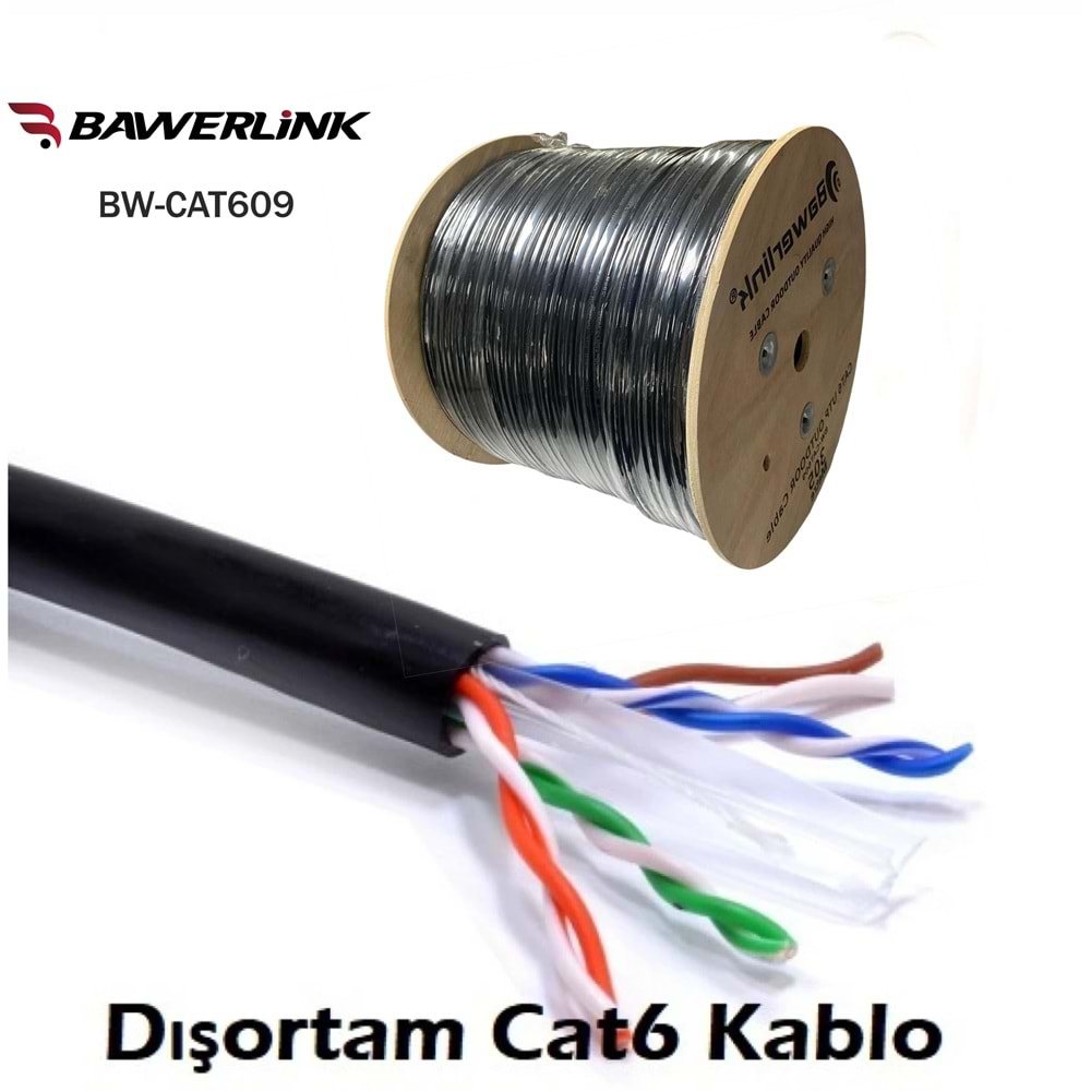 Bawerlink BW-CAT609 305mt 23Awg 0.56mm Cat6 Kablo