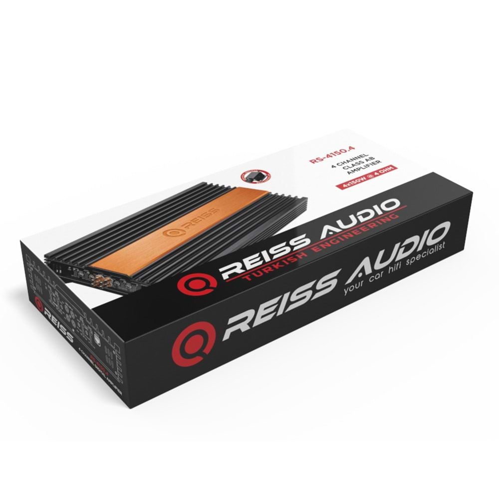 Reiss Audio RS-4150.4 4 Ohm 4x150 Watt 4 Kanal Oto Anfi