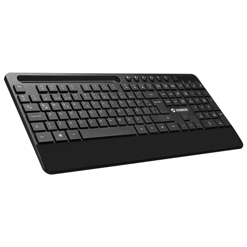 Everest KM-9676 Siyah MultimedyaTablet-TelefonStandlı Klavye +Mouse Set Everest
