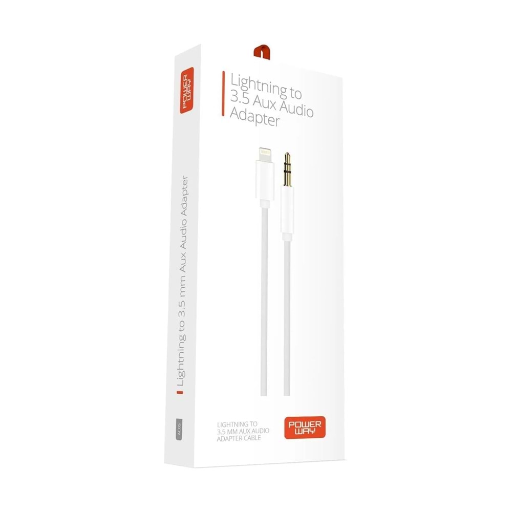 Powerway AC05 Lightning Uyumlu Aux Çevirici Iphone Ipad 3.5mm Jack Aux Kablosu