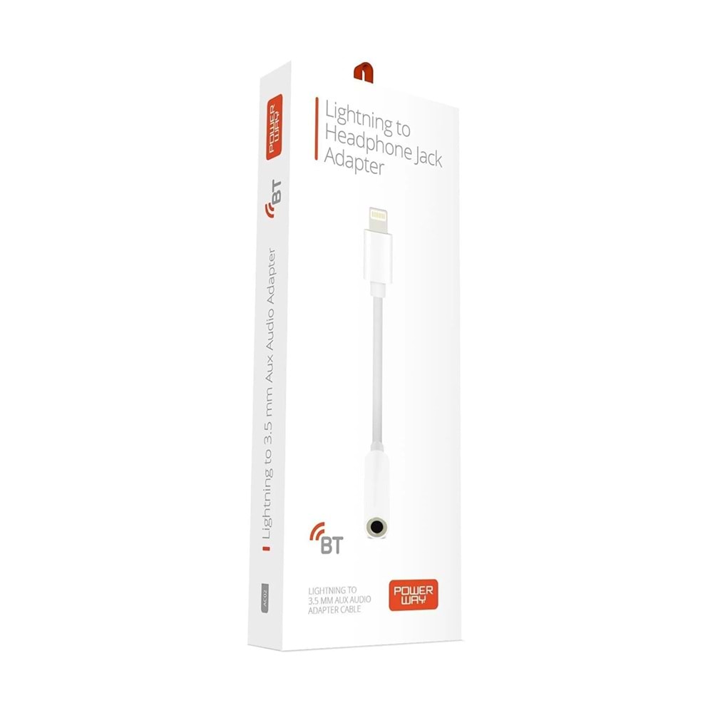 Powerway AC02 Lightning Uyumlu Bluetooth Kulaklık Çevirici Iphone Ipad 3.5mm Aux Dönüştürücü