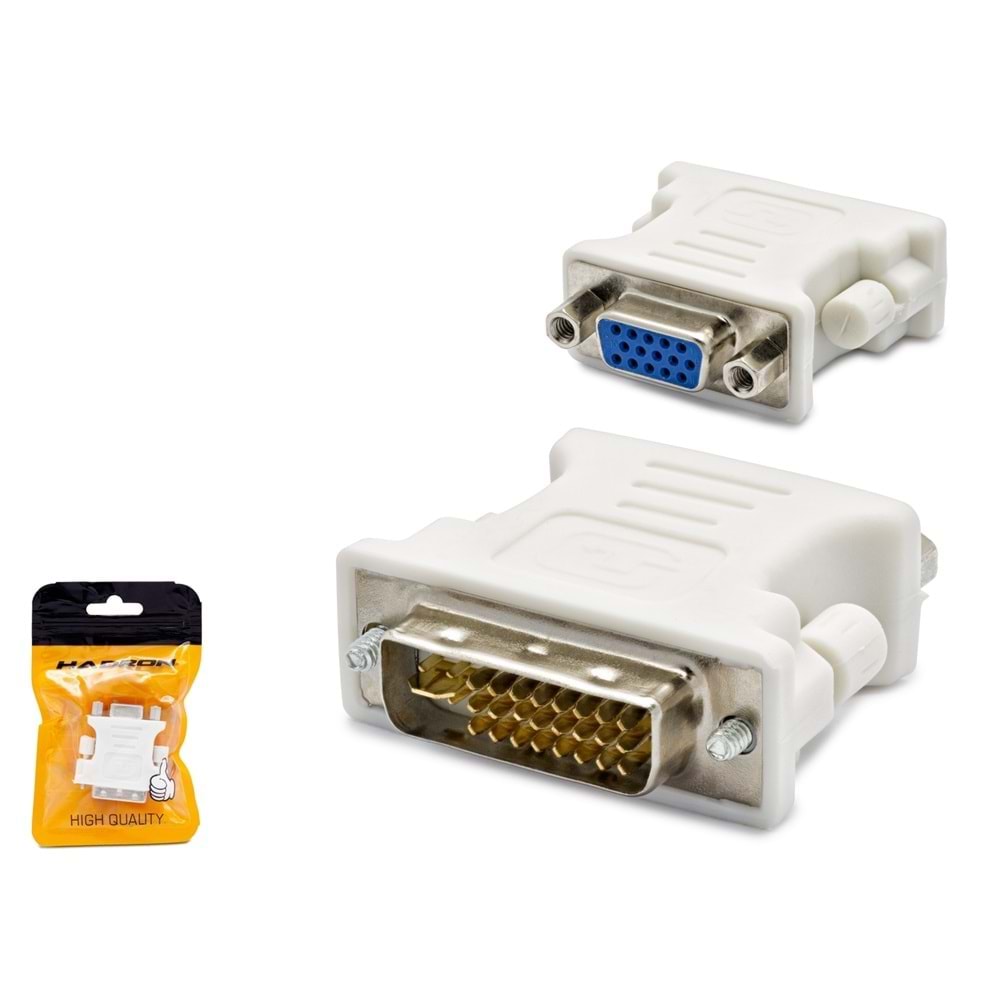 Hadron HDX1261 Adaptör Çevirici DVI TO VGA M/F 24+5
