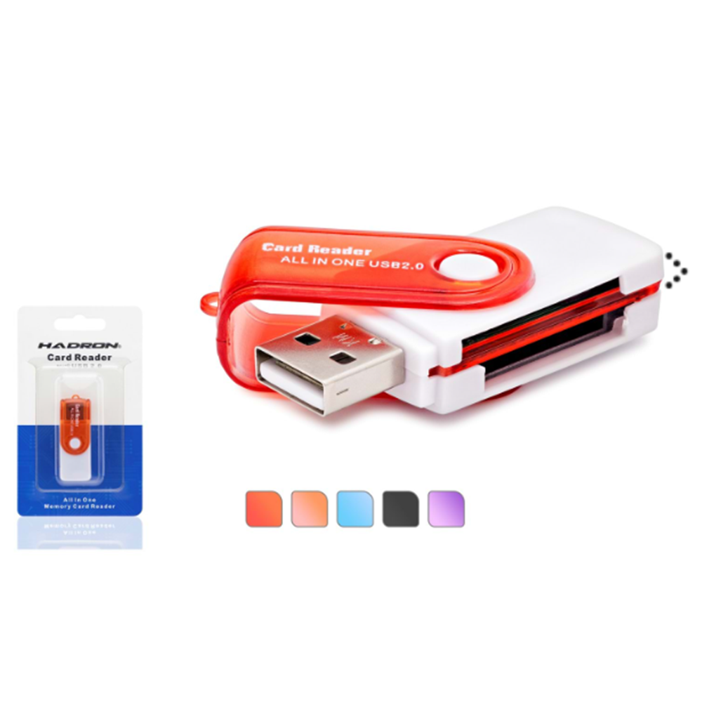 Hadron HDX7022 USB All in One Kart Okuyucu SD MicroSD MiniSD MMC MS M2 480 Mbps Çok Renkli