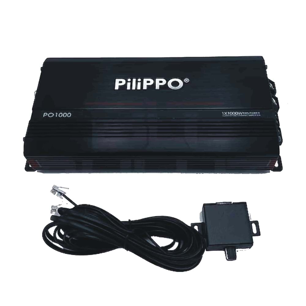 Pilippo PO-1000 MONO 1000 Watt 1Ch Yeni Seri Oto Anfi