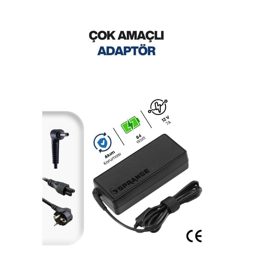 Sprange SR-L30 12V7A 12V7A 5.5*2.5 TFT 60W Led Modem Adaptör