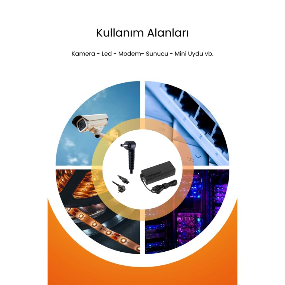 Sprange SR-L30 12V7A 12V7A 5.5*2.5 TFT 60W Led Modem Adaptör