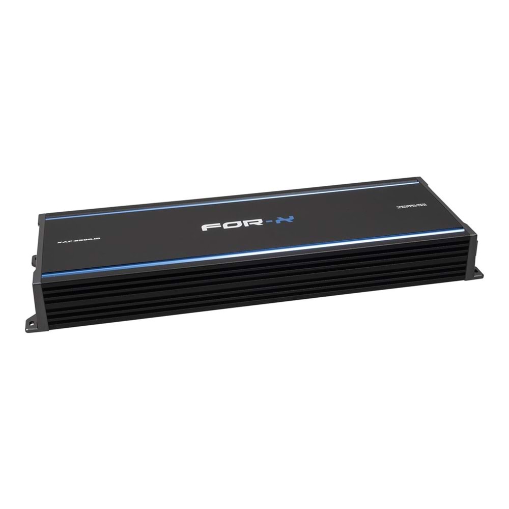For-X XAP-2500.1D 2500RMs Çakmak Bass Anfisi Bass Kontrollü Mono Oto Anfi