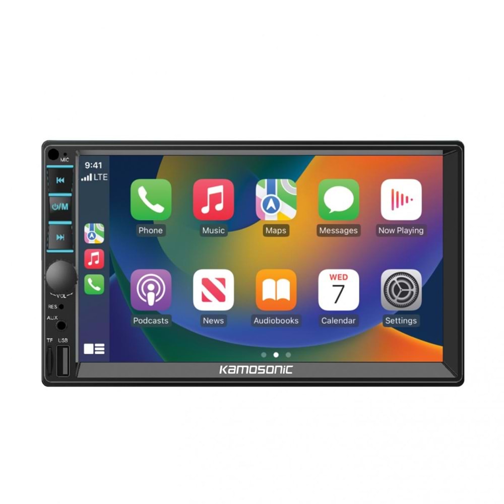Kamosonic KS-G755 7 İnç Double CARPLAY/USB/SD/BT/FM Oto Teyp Kamera Hediye
