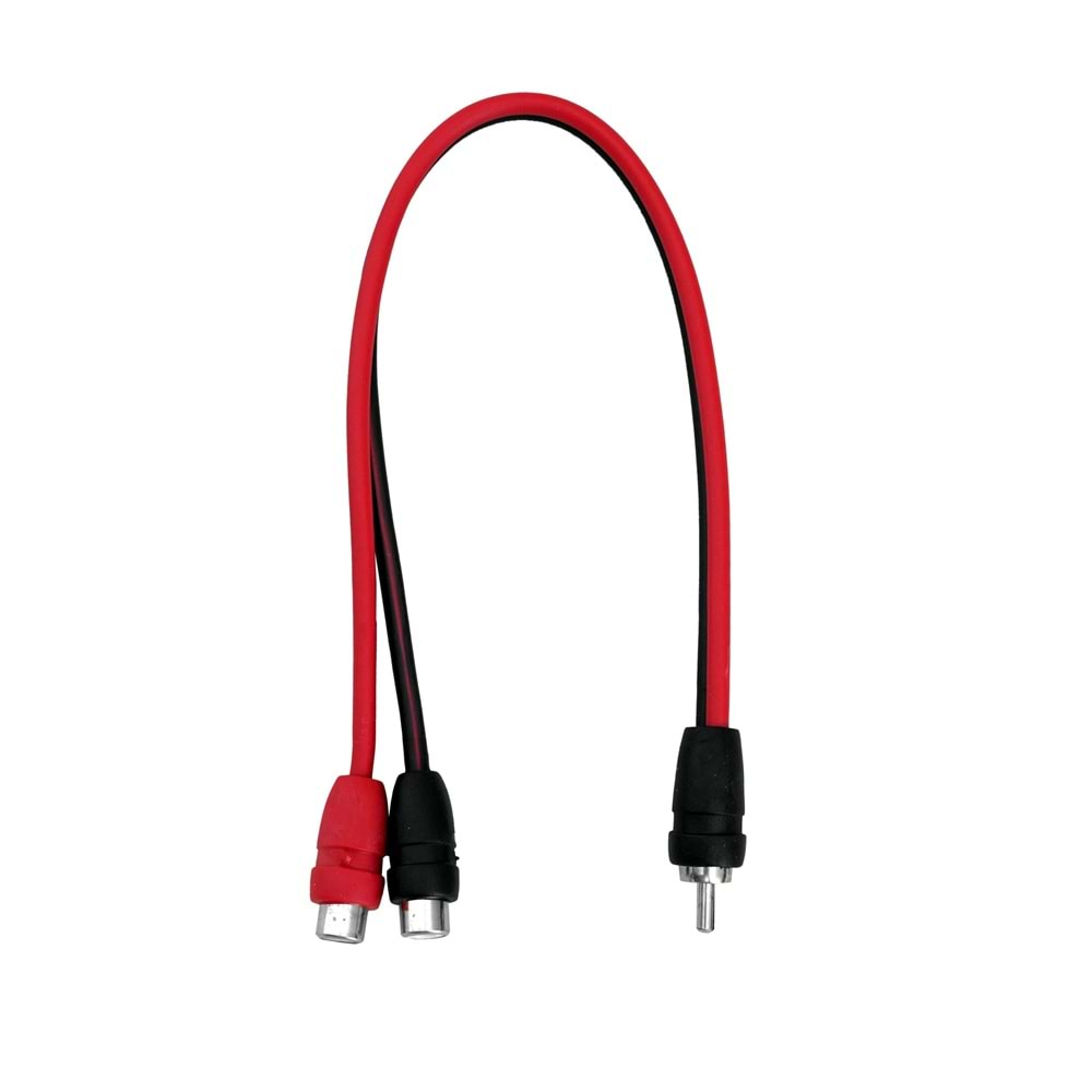 Reiss Audıo RS-2F1M Bakır 2 Dişi 1 Erkek 25 Cm RCA Oto Anfi Y Kablosu