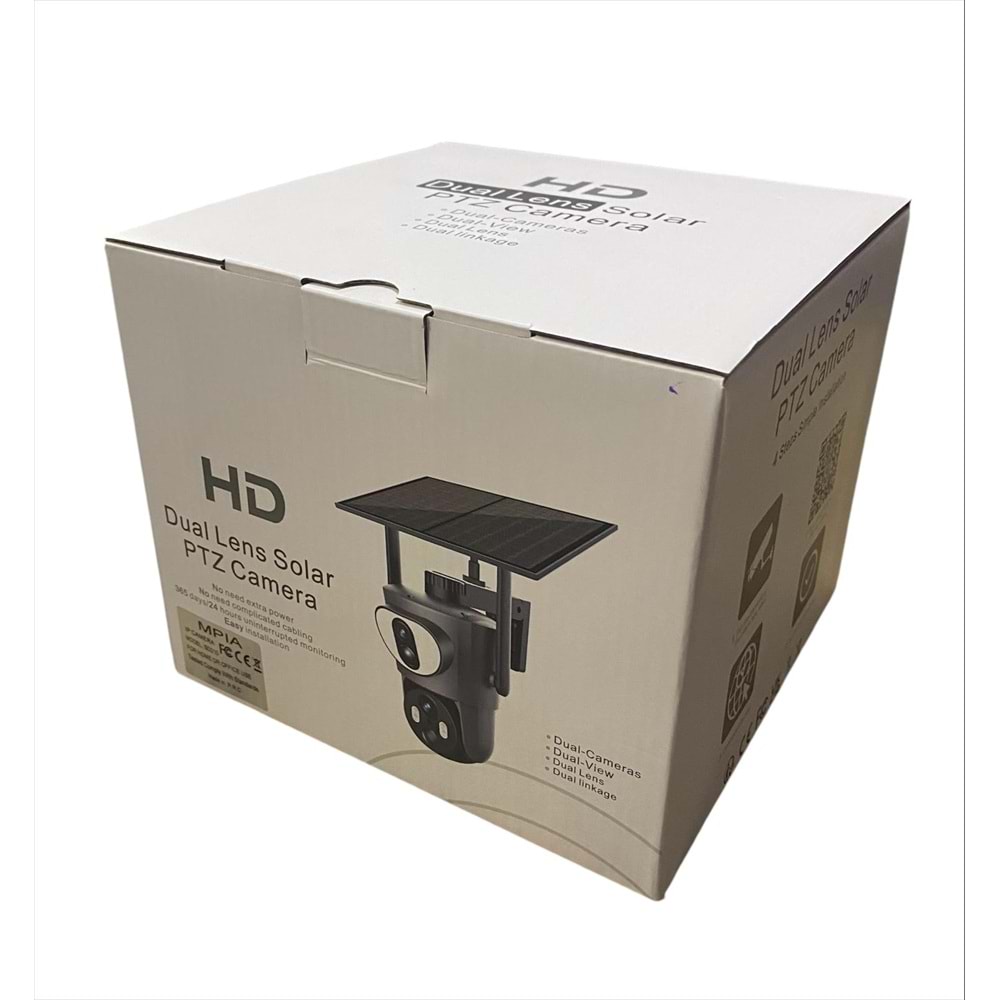 Mpıa SD210 Çift Kamera 4G 3+3MP İP Wifi Full HD Suya Dayanıklı Ledli Gece Görüşlü 2 Antanli Hareketli Kamera