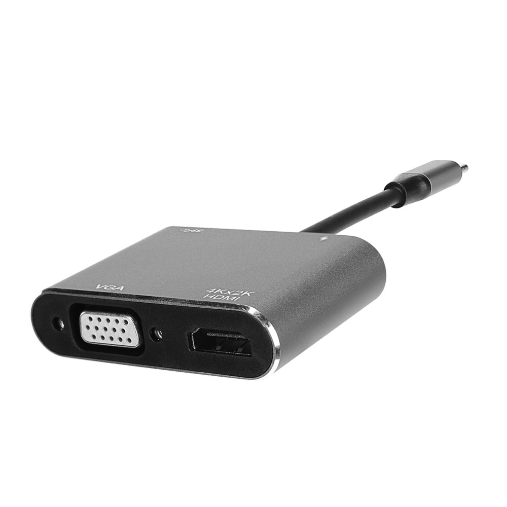 Bawerlink BW-2033 4 in 1 Type-C to PD+HDMI+VGA+USB 3.0 Çevirici Hub Adaptör