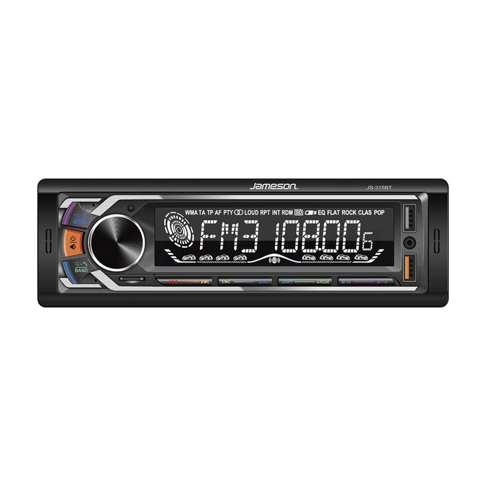 Jameson JS-315BT Lcd Screen Bluetooth Çift Usb/Sd/Fm Oto Teyp