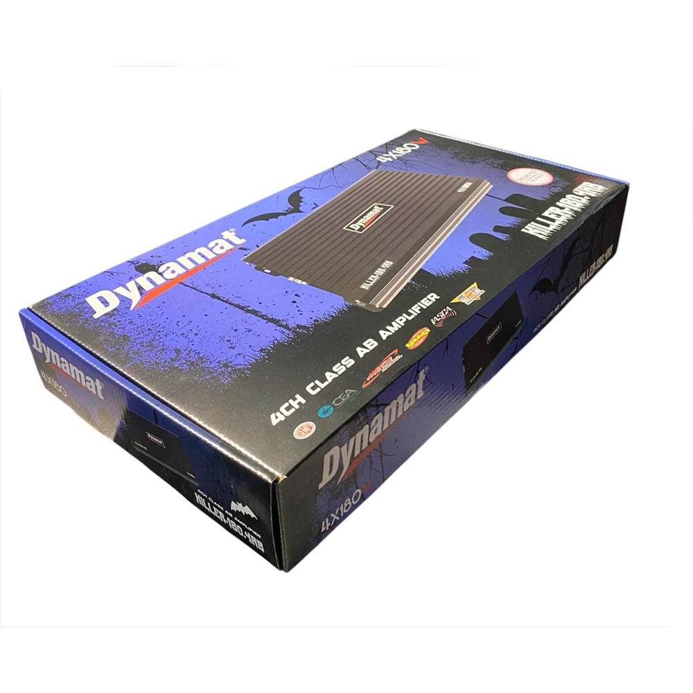 Dynamat KILLER-180 4AB 4 X 180 Watt 4 Kanal Oto Anfi