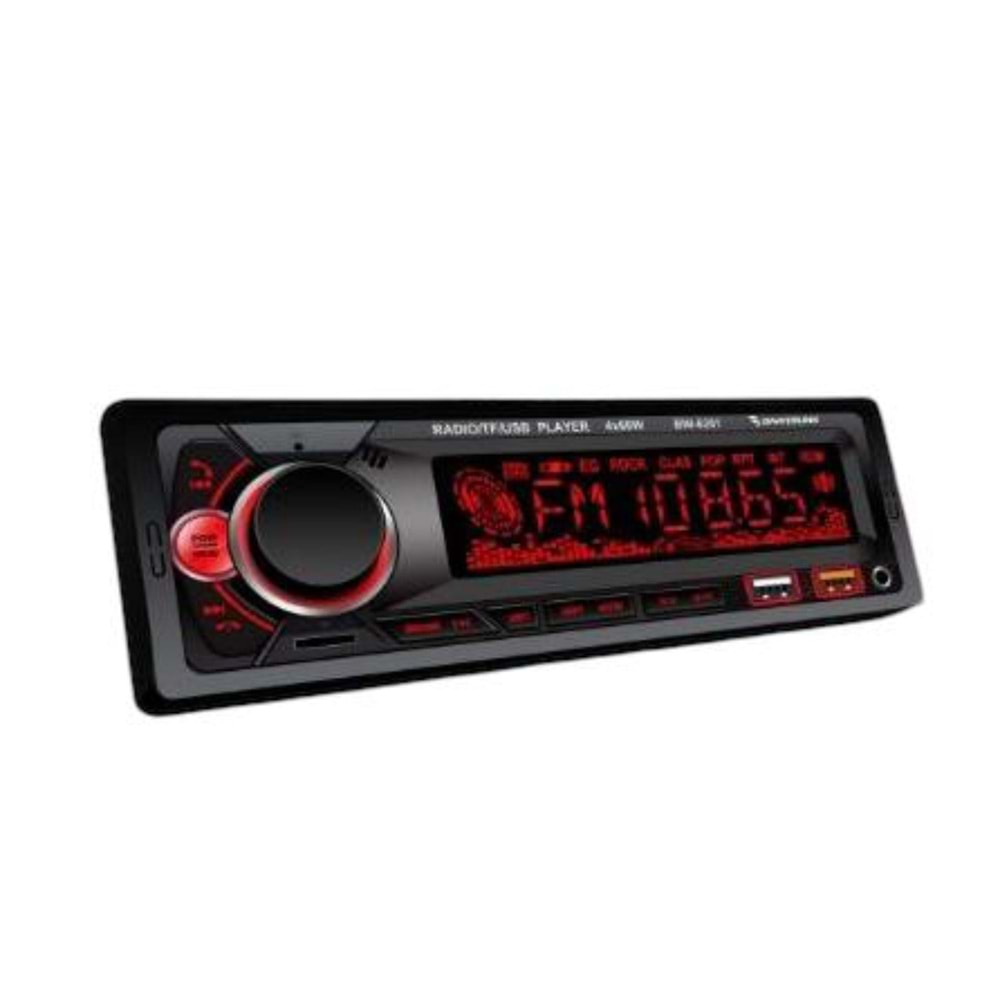 Bawerlink BW-6201 4x50 Watt Çift USB/SD/FM Bluetooth Oto Teyp