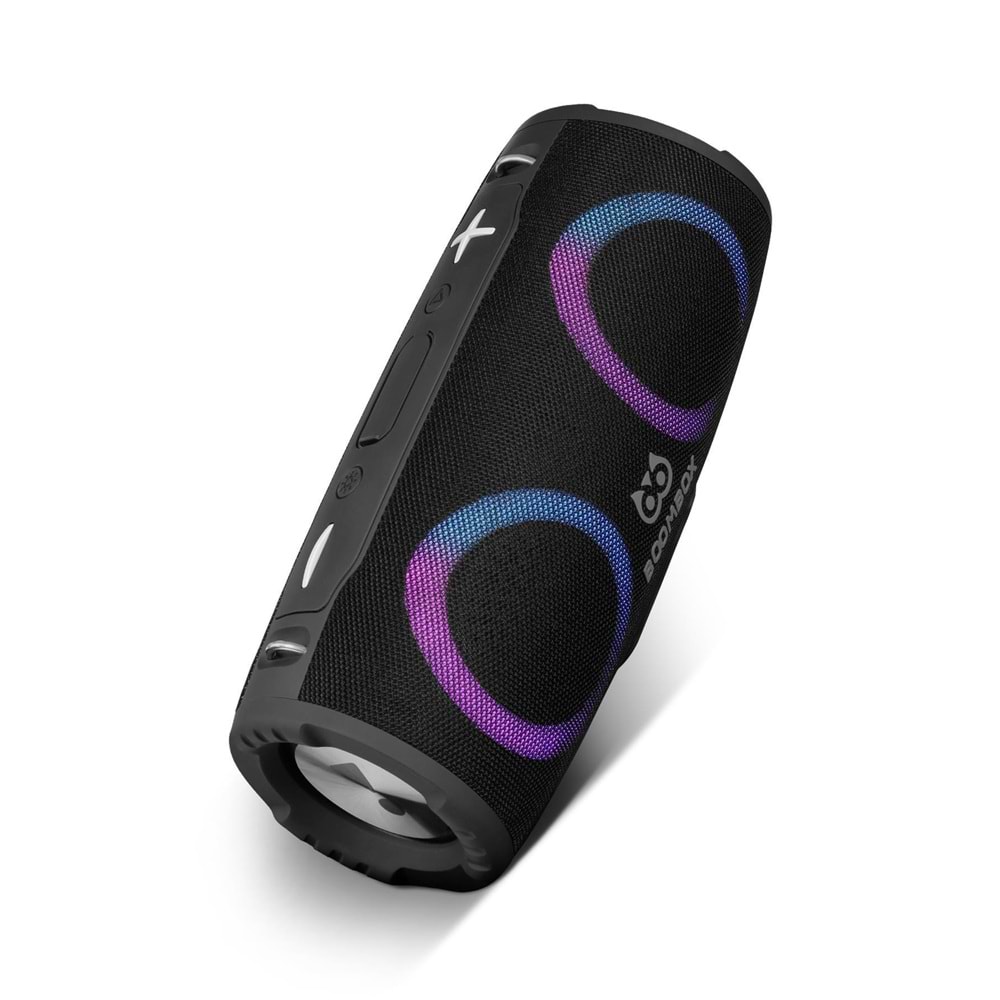 Powerway BOOMBAX 30W Çift Bass Usb Hafıza Kartı Aux Radyo Led Işıklı Bluetooth Hoparlör Hi-Fi Ses Bombası