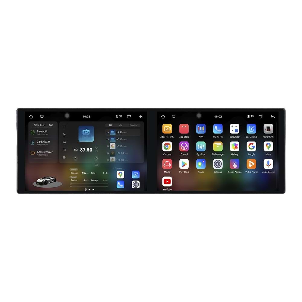 Noiser NS-2100 21,60 Doul Çift Ekran Androıd 13 A133 4+64 Gb+K+Carplay Multimedıa Oto Teyp