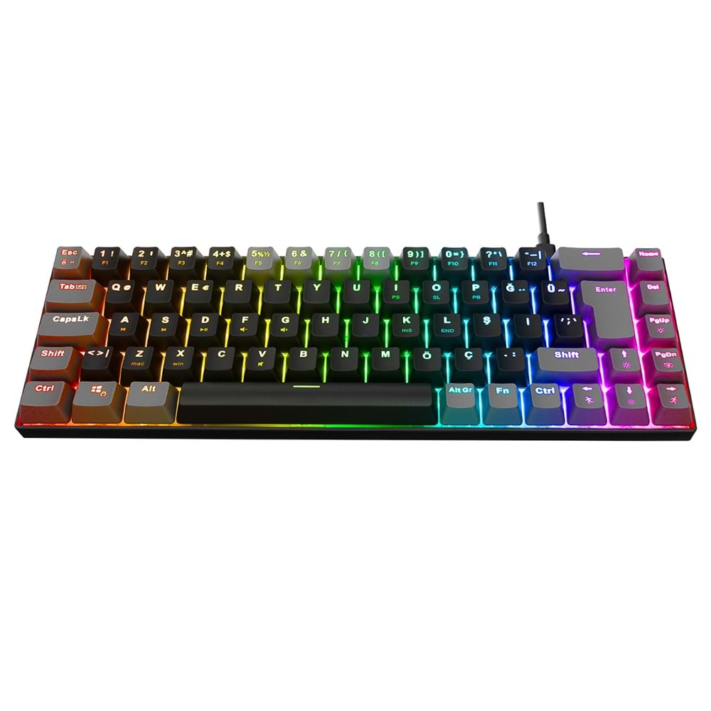 Acer eMachines EAK68 USB RGB Backlight RED SWITCH Mekanik Q 68 Tuşlu Mini Gaming Oyuncu Klavyesi