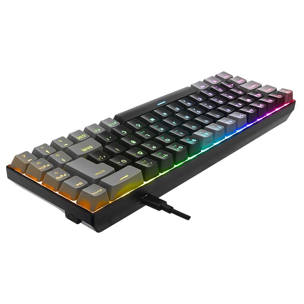 Acer eMachines EAK68 USB RGB Backlight RED SWITCH Mekanik Q 68 Tuşlu Mini Gaming Oyuncu Klavyesi