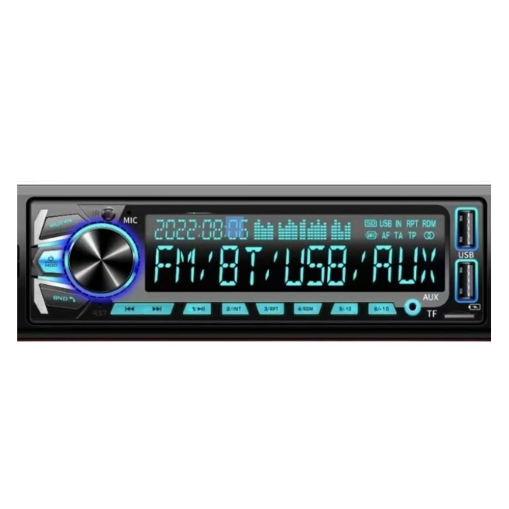 Bawerlink BW-5002 4x50 Watt 6 Rca Çift USB/SD/FM Bluetooth Oto Teyp