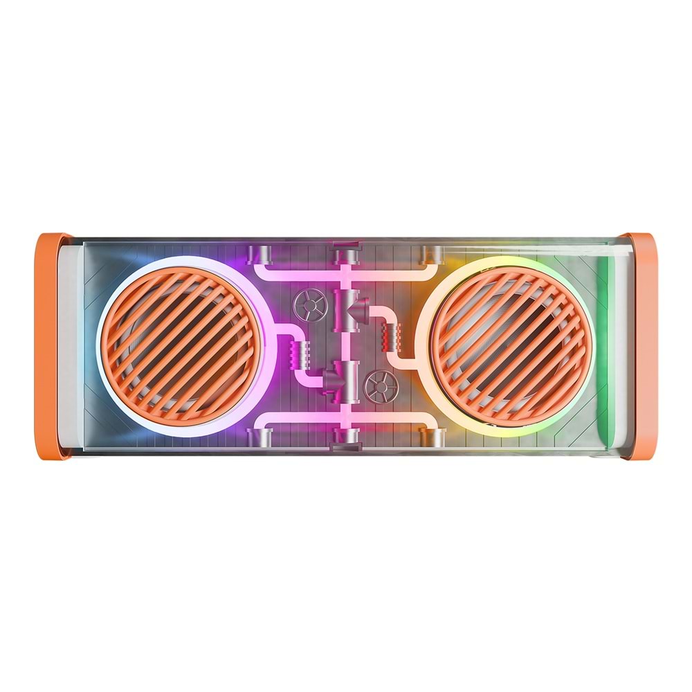 Mikado MD-56BT Turuncu Beyaz AUX + USB + Bluetooth Destekli 10W 1500mAh Taşınabilir Speaker
