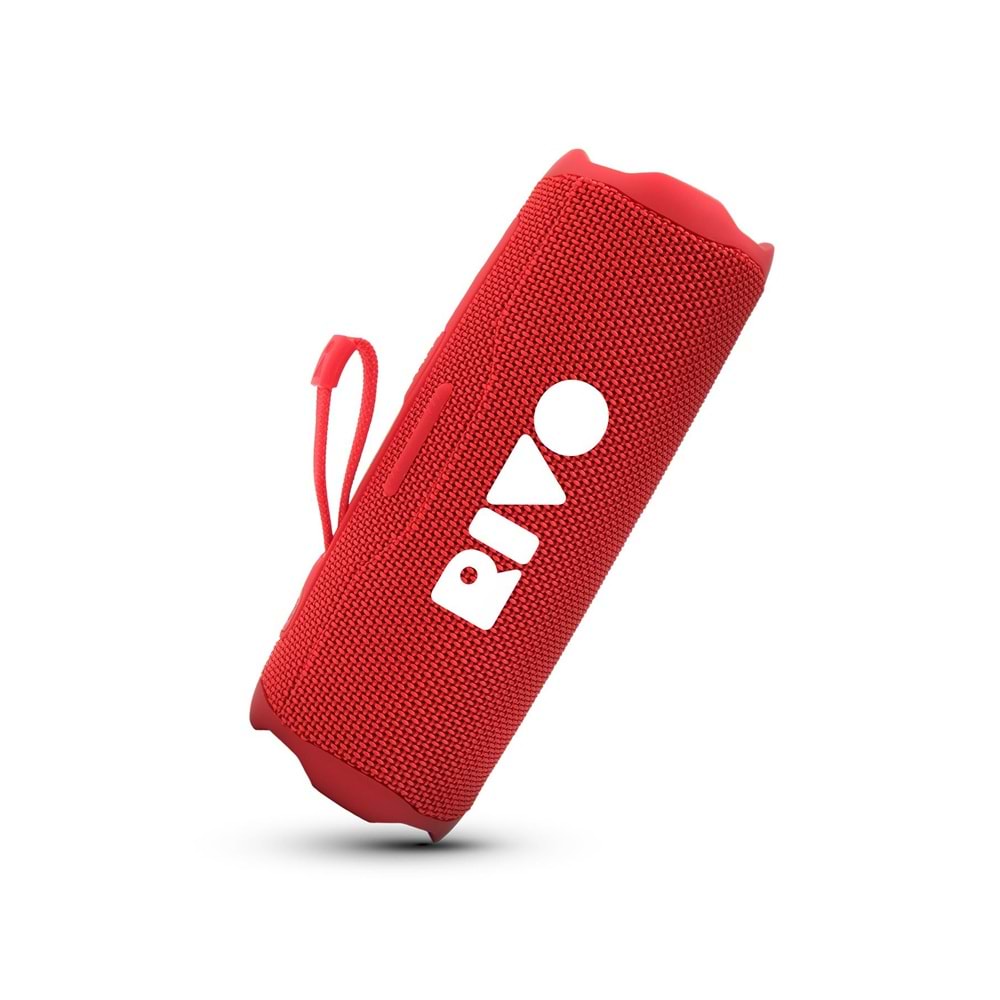 Powerway RİVO Kırmızı Taşınabilir Bluetooth Kablosuz Hoparlör 12 Saat Oynatma Çoklu Bağlantı
