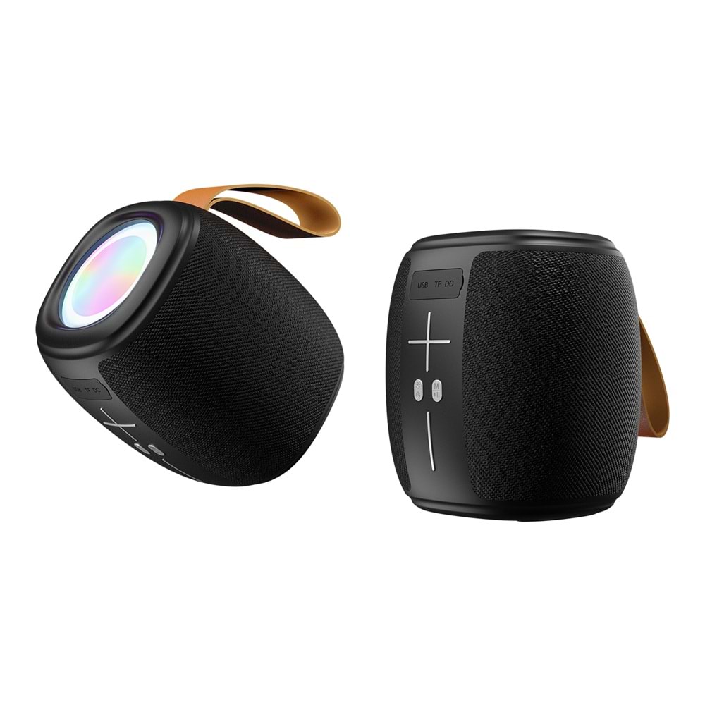 Mikado MD-888 CUBE Siyah 5W 1200mAh BT/TF/USB/LED Işıklı Speaker Hoparlör