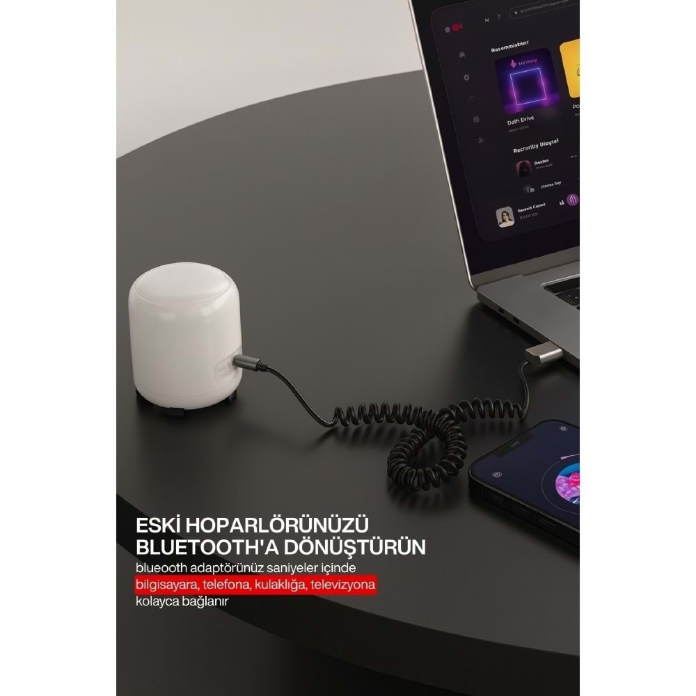 Concord BT-17 Kablosuz Aux Bluetooth 5.3 Araç Kiti Telefon Müzik Dinleme Tak Çalıştır
