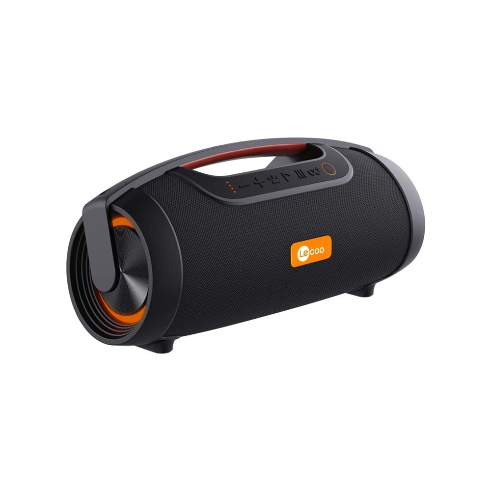 Lenova Lecoo DS151 80W Kablosuz Bluetooth 5.0 RGB Aydınlatmalı IPX5 Su Geçirmez TWS Boombox Stereo Taşınabilir Hoparlör Siyah