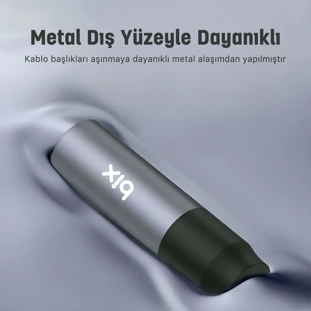 Bix BXAU3C Hi-Fi 3.5mm Erkek to Erkek Örgülü Aux Ses Kablosu 1 Metre