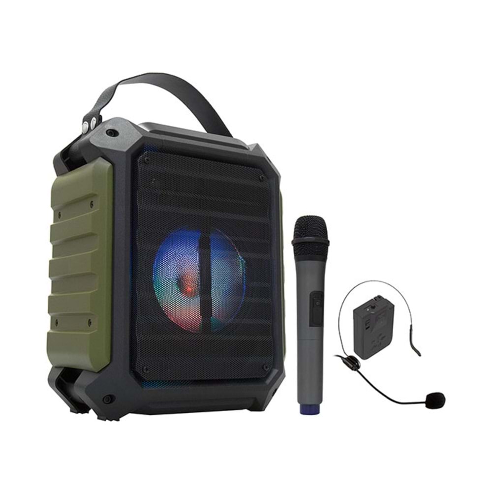 Dıgıtal Audıo DA-6A 20W 2 Adet Kablosuz El+ Baş-Ense Mikrofonlu FM/USB/SD Bluetoothlu Toplantı Anfisi