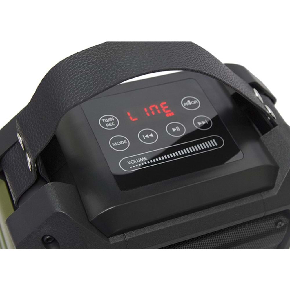 Dıgıtal Audıo DA-6A 20W 2 Adet Kablosuz El+ Baş-Ense Mikrofonlu FM/USB/SD Bluetoothlu Toplantı Anfisi