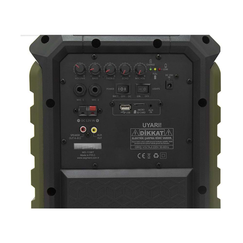 Dıgıtal Audıo DA-6A 20W 2 Adet Kablosuz El+ Baş-Ense Mikrofonlu FM/USB/SD Bluetoothlu Toplantı Anfisi