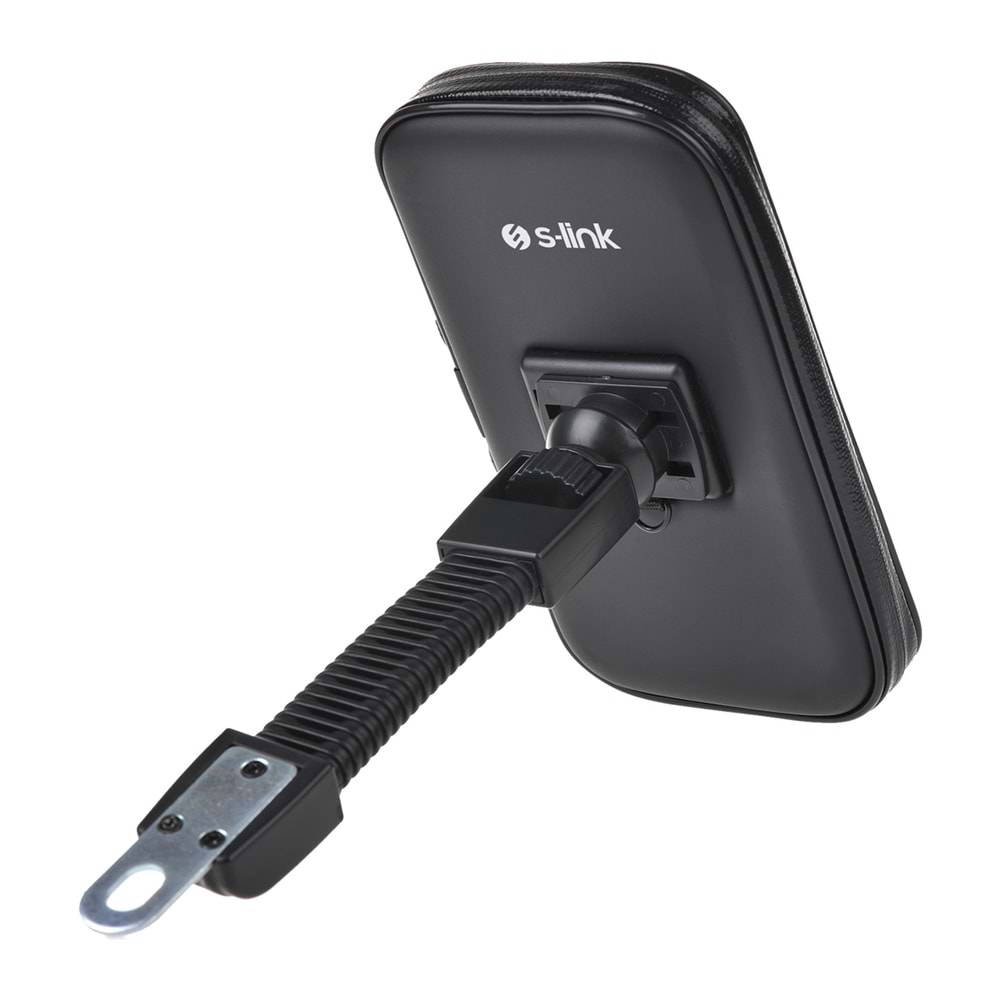 S-link SL-M54 Plastik Su Geçirmez Siyah Aynaya Takılan Model FermuarlıTelefon Tutucu