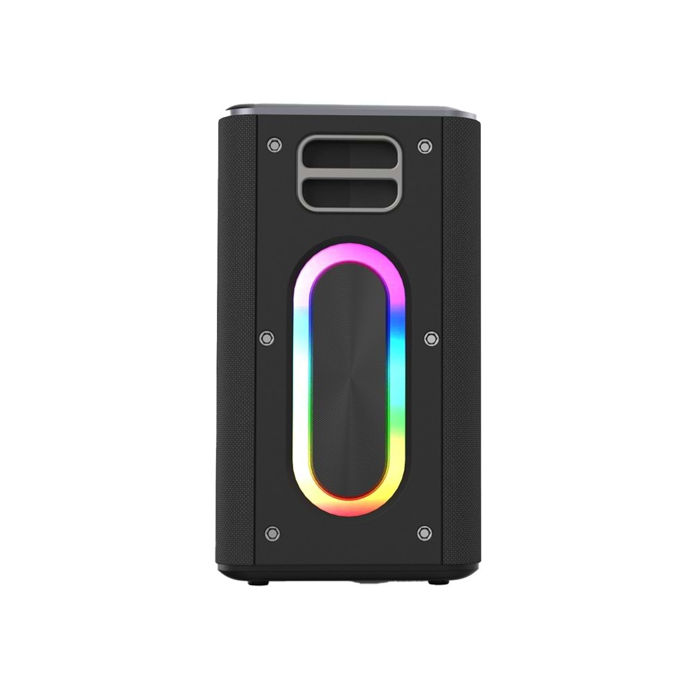 HiFuture MUSİCBOX Bluetooth 100W TWS Çift Mikrofonlu Taşınabilir Karaoke Sistemi Kablosuz Hoparlör Siyah