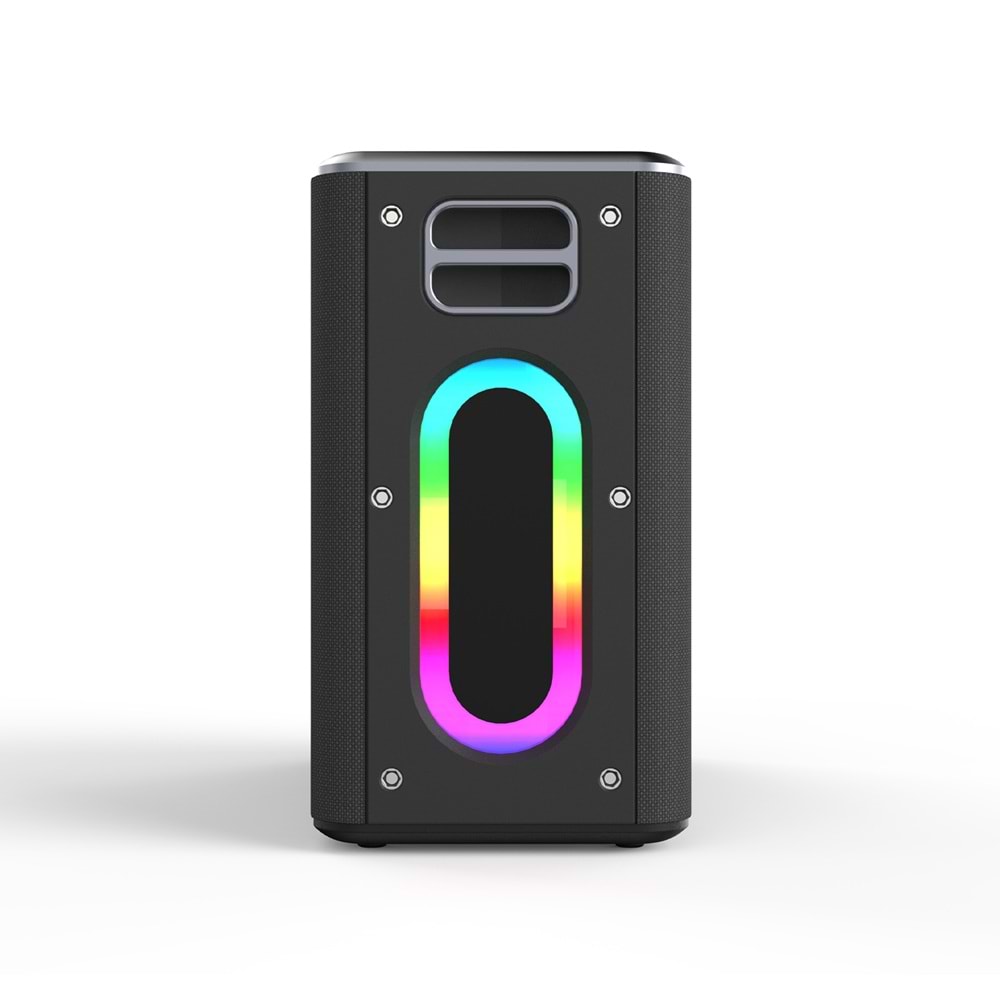 HiFuture MUSİCBOX Bluetooth 100W TWS Çift Mikrofonlu Taşınabilir Karaoke Sistemi Kablosuz Hoparlör Siyah