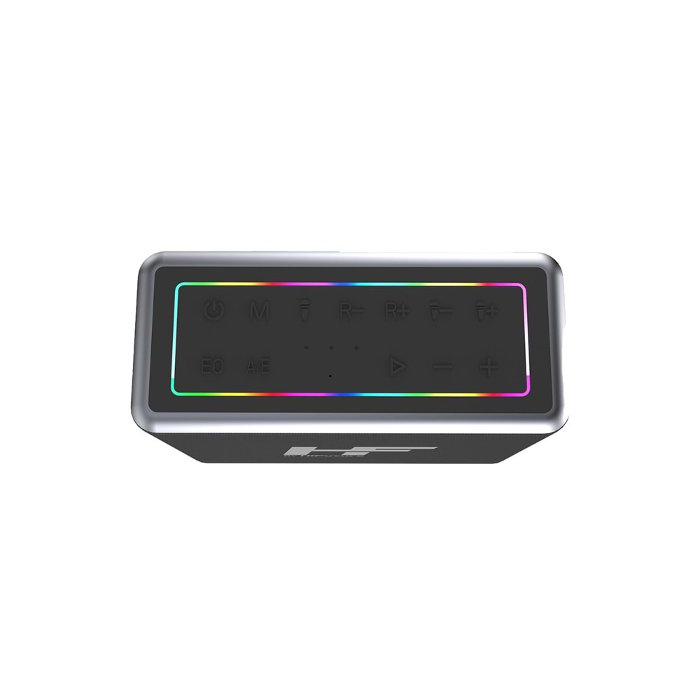 HiFuture MUSİCBOX Bluetooth 100W TWS Çift Mikrofonlu Taşınabilir Karaoke Sistemi Kablosuz Hoparlör Siyah