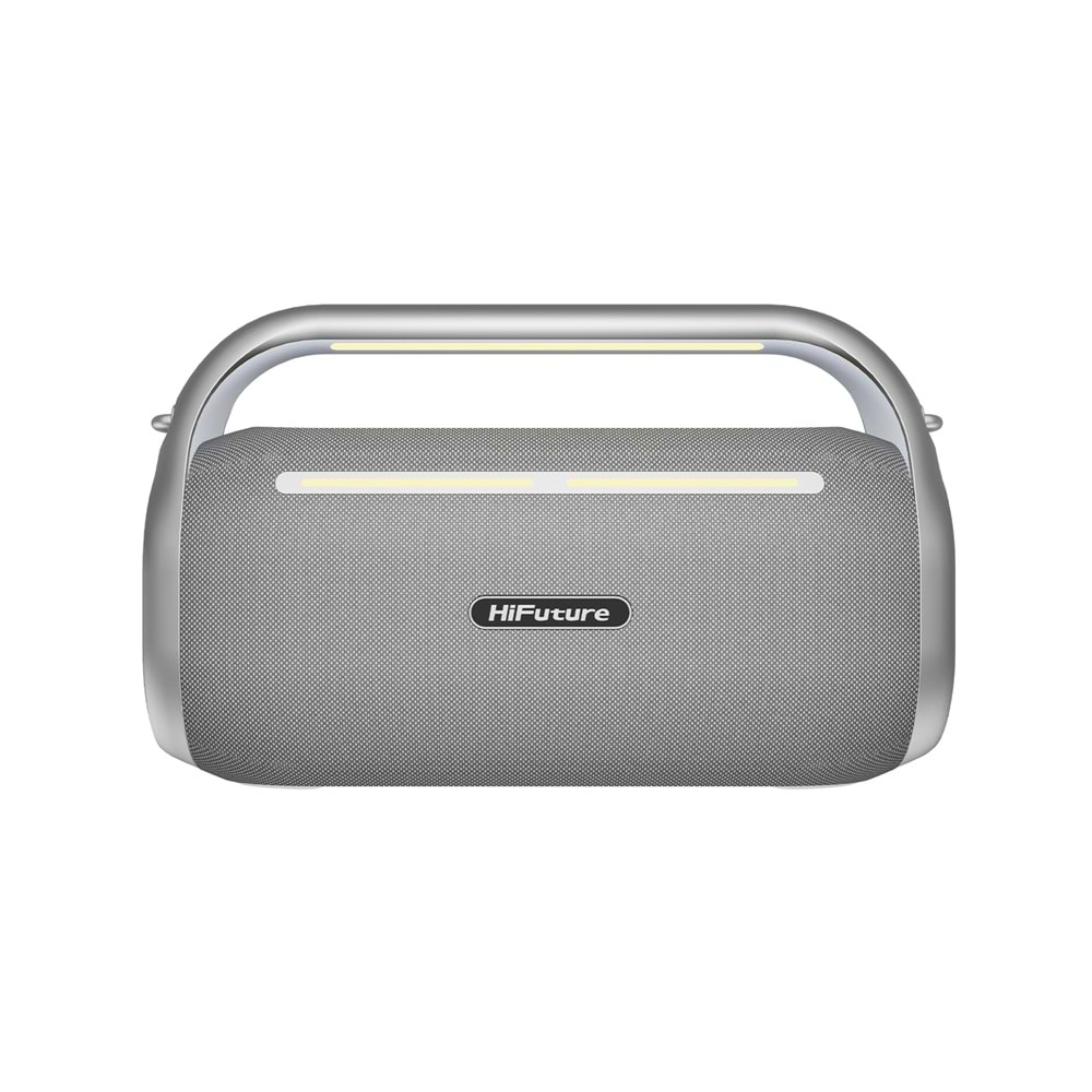 HiFuture MUSİCBOX 100 70W Bluetooth 5.0 BT/USB/SD Kart/ AUX Girişli Mikrofonlu Karaoke Sistemi Kablosuz Hoparlör Gümüş