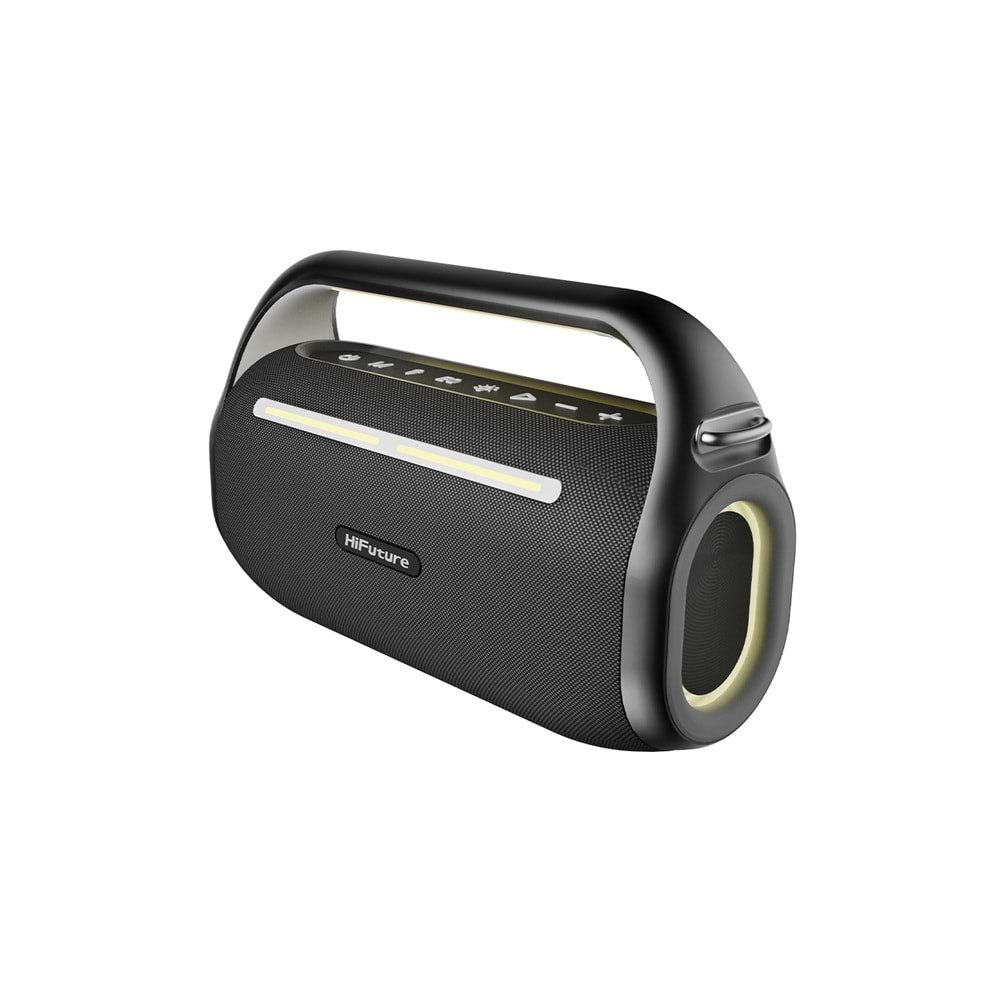 HiFuture MUSİCBOX 100 70W Bluetooth 5.0 BT/USB/SD Kart/ AUX Girişli Mikrofonlu Karaoke Sistemi Kablosuz Hoparlör Siyah