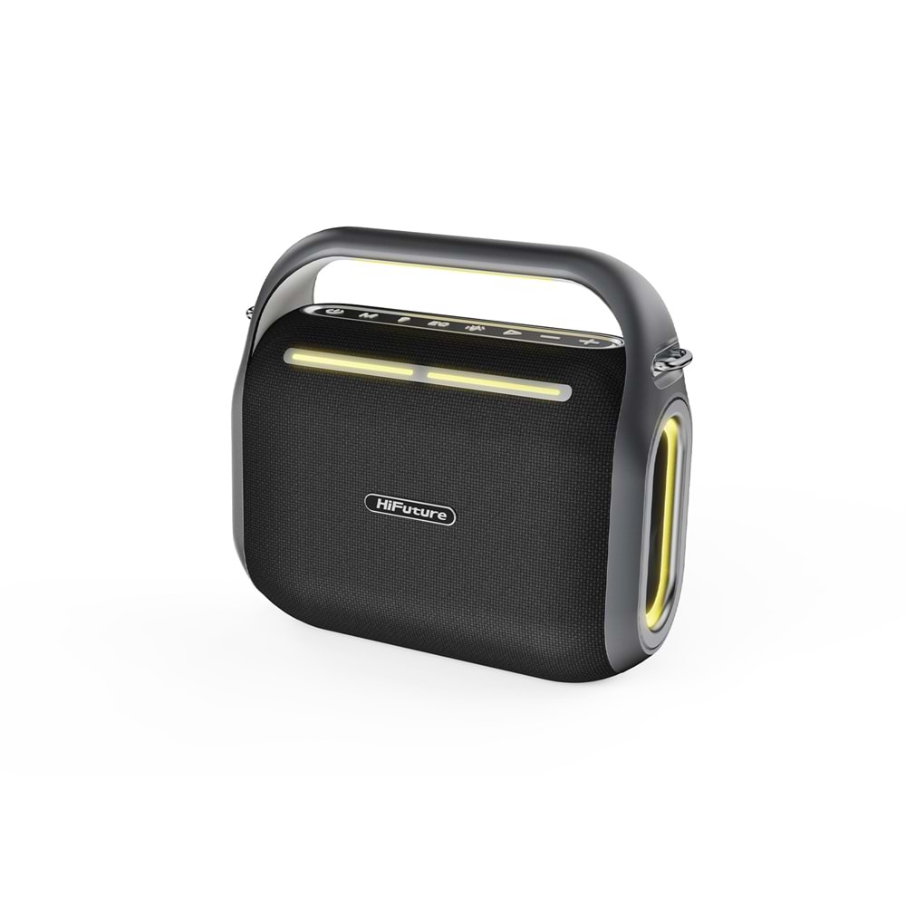 HiFuture MUSİCBOX 200 100W Bluetooth 5.0 BT/USB/SD Kart/ AUX Girişli Mikrofonlu Karaoke Sistemi Kablosuz Hoparlör Siyah