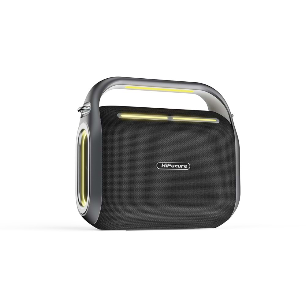 HiFuture MUSİCBOX 200 100W Bluetooth 5.0 BT/USB/SD Kart/ AUX Girişli Mikrofonlu Karaoke Sistemi Kablosuz Hoparlör Siyah