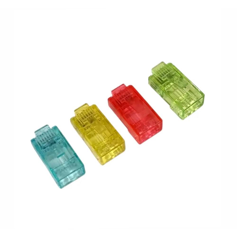 Rose RC-877C 100 lü Paket Yeni Nesil Cat6 Jack UTP Renkli